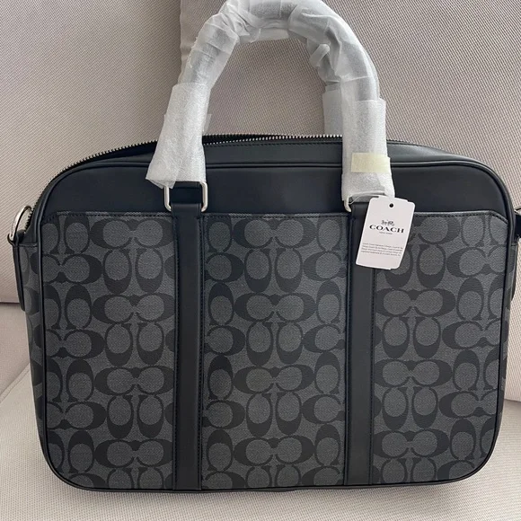 Coach F54803 Men's Signature Slim Brief Bag